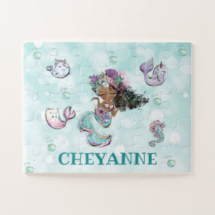 Puzzle Sirena negra de bonito, sirvienta afroamericana