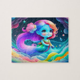Puzzle Sirena Pequeña De Colorido Lindo