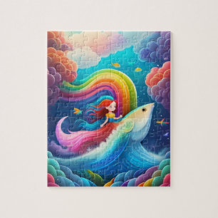 Puzzle Sirena Pequeña Dulce Colorida Linda
