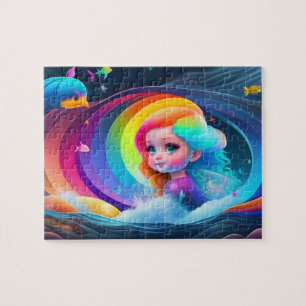 Puzzle Sirena Pequeña Dulce Colorida Linda