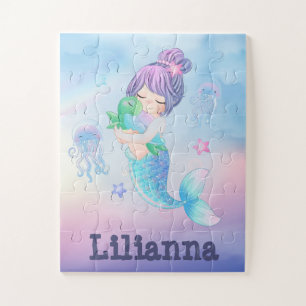 Puzzle Sirena y tortuga