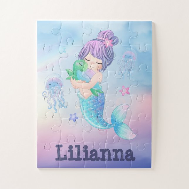 Puzzle Sirena y tortuga (Vertical)