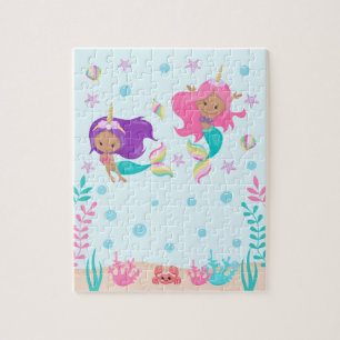 Puzzle Sirenas De Unicornio Bajo El Tono De Piel Mediana