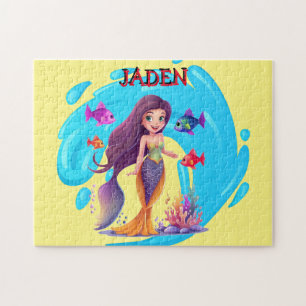 Puzzle Sirenas, peces salpicando en el agua personalizada