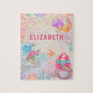 Puzzle Sirenita mágica bajo el mar para niños