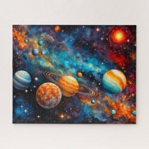 Puzzle Sistema Solar Galaxia Espacio Colorido