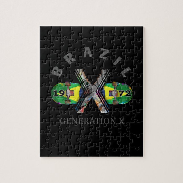 Puzzle Skateboard brasileño de la Generación X de 1972 (Vertical)