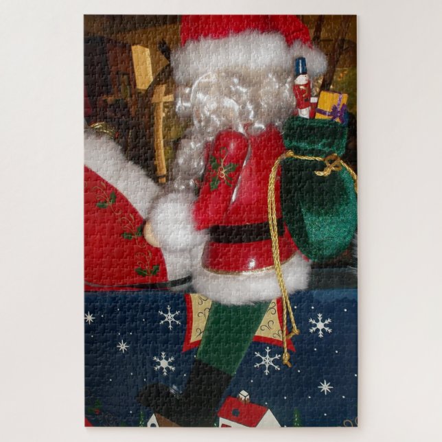 Puzzle Skeezer Christmas With Snow happy holidays. (Vertical)