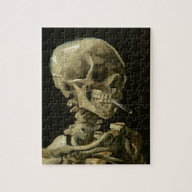 Puzzle Skeleton con un cigarrillo de Van Gogh (Vertical)