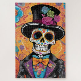 Puzzle Skeleton del Cráneo del Azúcar: Día de los Muertos