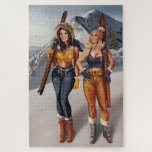 Puzzle "Ski Bunnies" Retro Pinup Girls Skiing Art<br><div class="desc">Design by The Whiskey Ginger.</div>