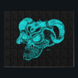Puzzle Skull Devil Head Black and Green Design<br><div class="desc">Skull Devil Head Black and Green Design - Fantasy Art - dibujo a lápiz de Krisi ArtKSZP. >> Más productos en la categoría de la tienda >> Angel Devil Golem Gargoyle Troll Vampire >>> Skull Devil</div>