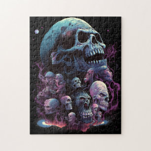 Puzzle Skull Monsters Horror Art