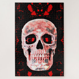 Puzzle Skull Pop Art Gótico Rojo Negro Moderno