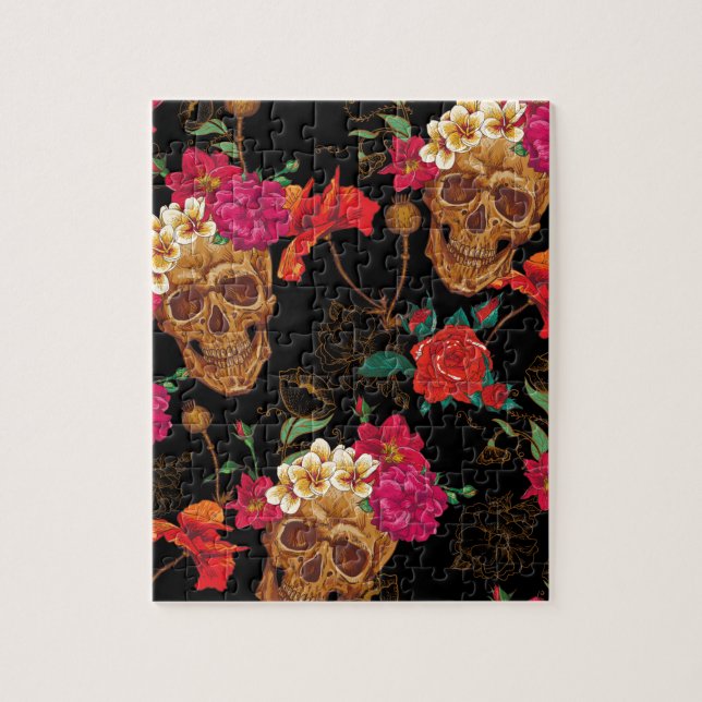 Puzzle Skulls florales (Vertical)