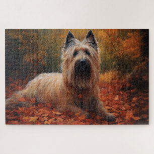 Puzzle Skye Terrier en otoño inspira caída de hojas