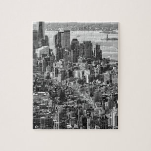 Puzzle Skyline Black White New York