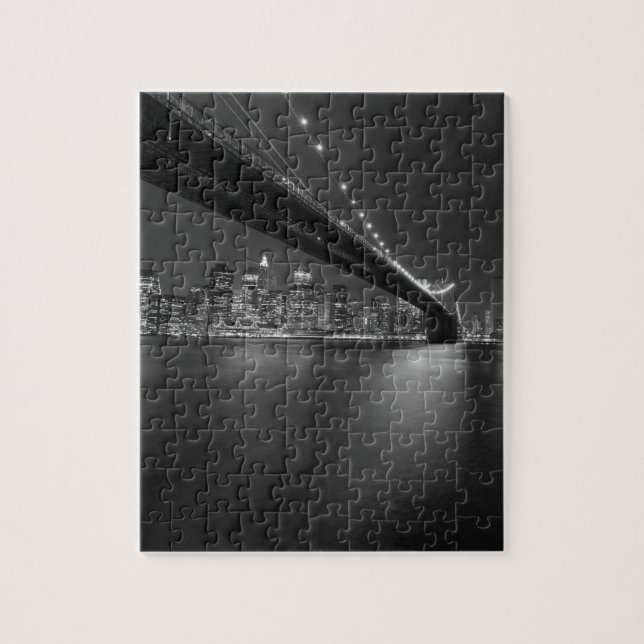 Puzzle Skyline Black White New York (Vertical)