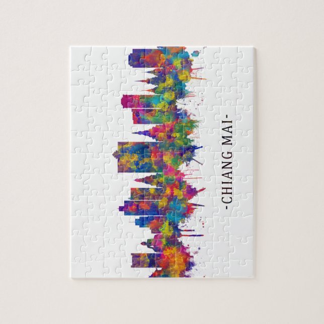 Puzzle Skyline Chiang Mai Thailand (Vertical)