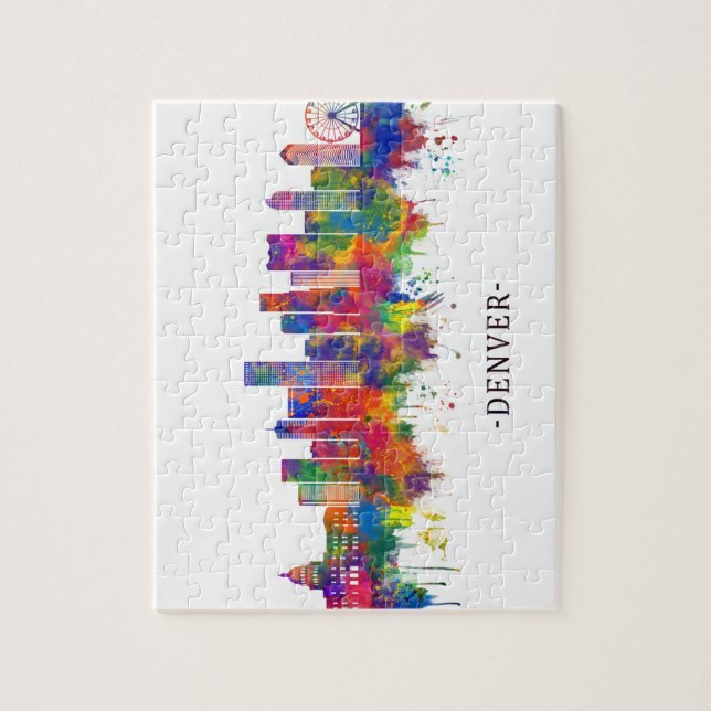 Puzzle Skyline de Denver Colorado (Vertical)