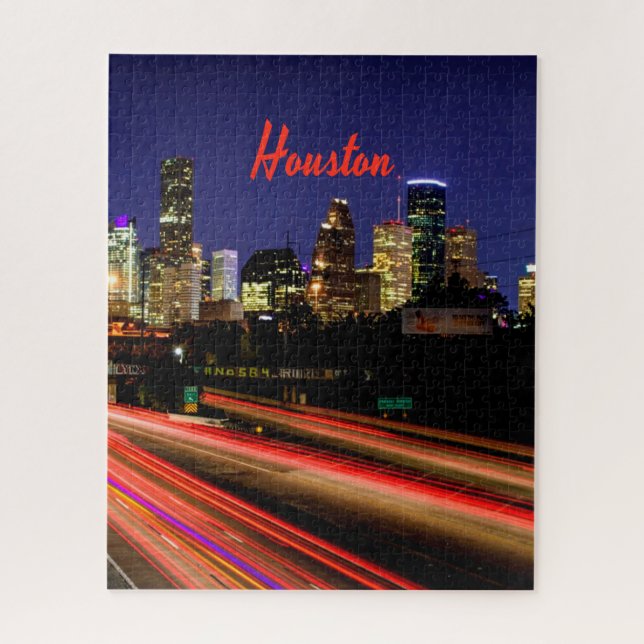 Puzzle Skyline de Houston Texas (Vertical)