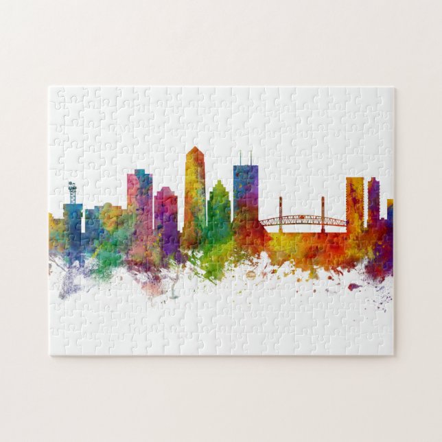 Puzzle Skyline de Jacksonville Florida (Horizontal)