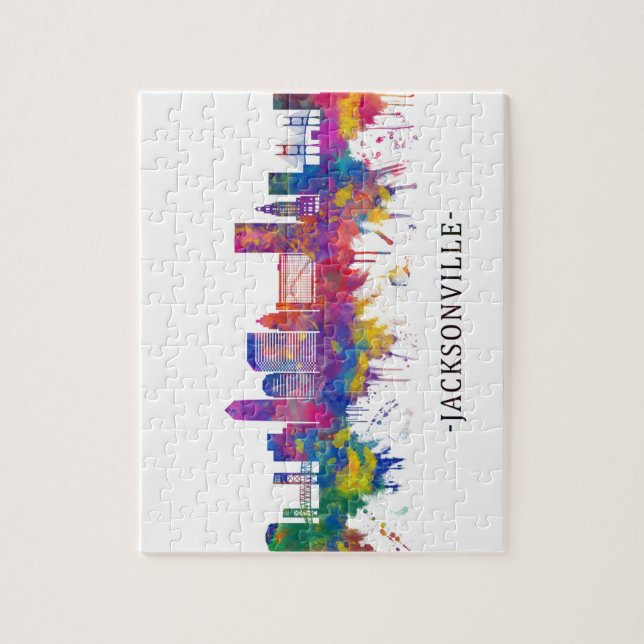 Puzzle Skyline de Jacksonville Florida (Vertical)