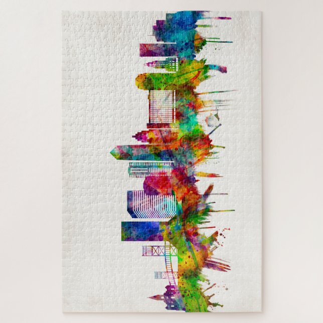 Puzzle Skyline de Jacksonville Florida (Vertical)