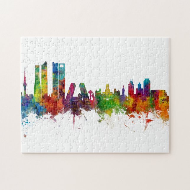 Puzzle Skyline de Madrid España (Horizontal)
