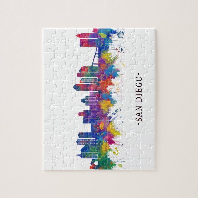 Puzzle Skyline de San Diego (Vertical)