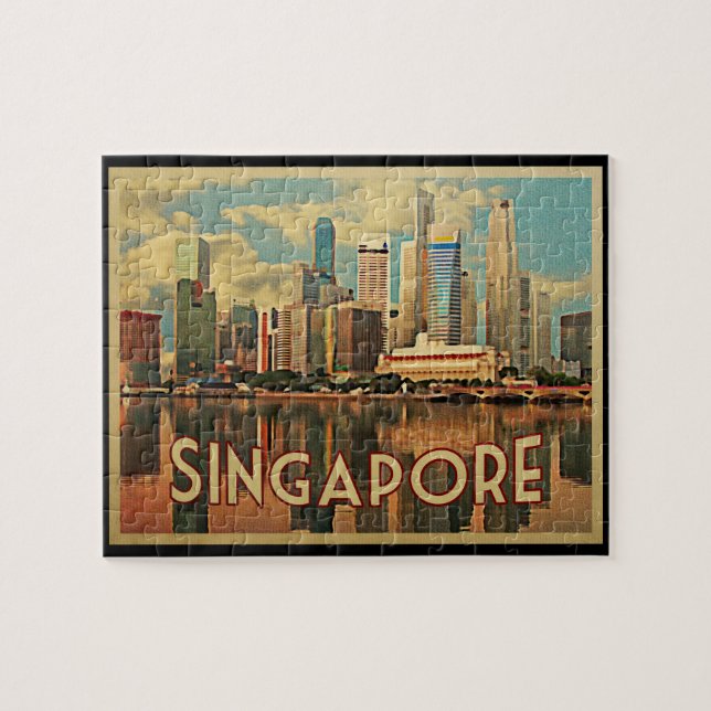Puzzle Skyline de Singapur (Horizontal)