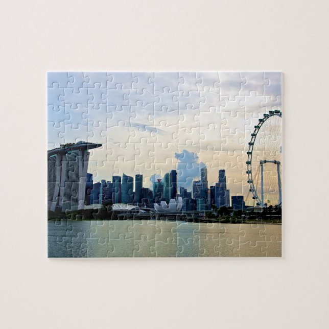 Puzzle Skyline de Singapur por día (Horizontal)