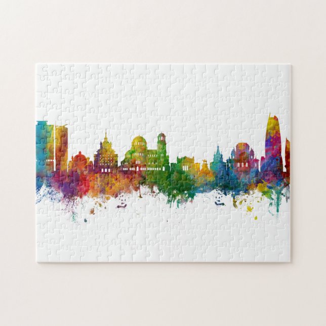 Puzzle Skyline de Sofia Bulgaria (Horizontal)