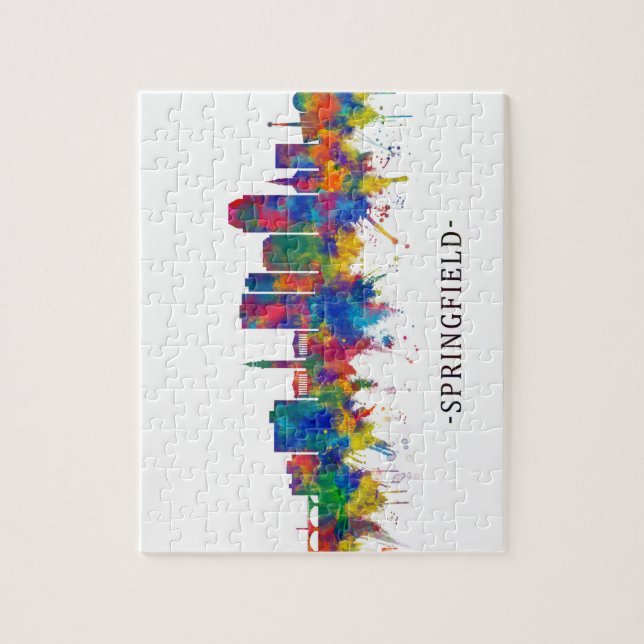 Puzzle Skyline de Springfield Massachusetts (Vertical)