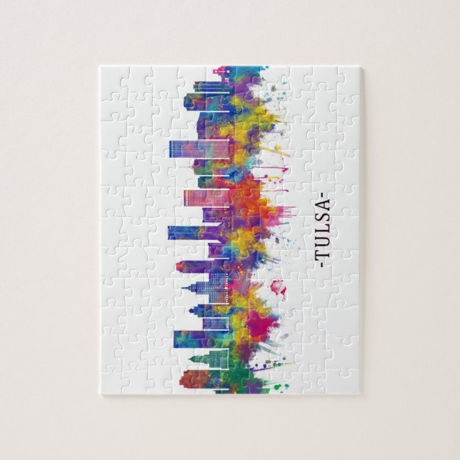 Puzzle Skyline de Tulsa Oklahoma (Vertical)