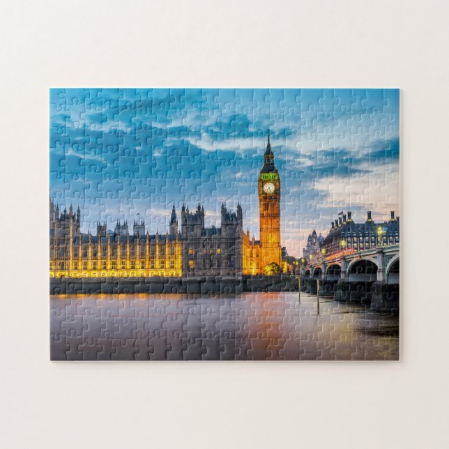 Puzzle Skyline del Parlamento, sede del Big Ben de Londre (Horizontal)