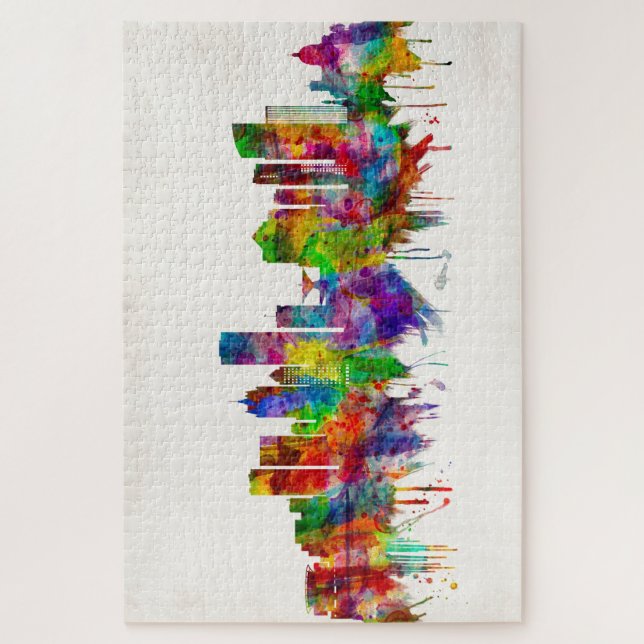 Puzzle Skyline Milwaukee Wisconsin (Vertical)