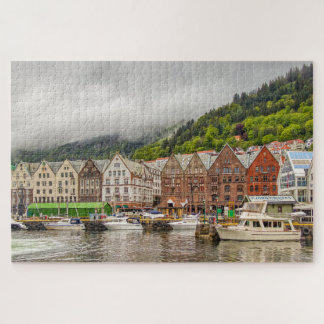 PUZZLE Skyline Noruega Bergen, paisaje