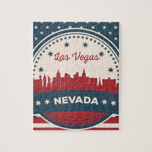 Puzzle Skyline Retro Las Vegas (Vertical)