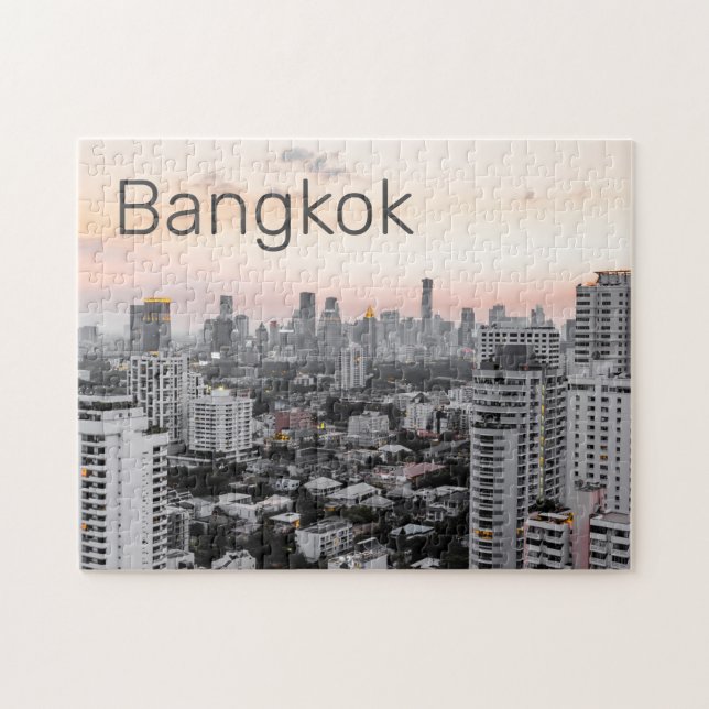 Puzzle Skyline Sunset Panorama BKK Tailandia (Horizontal)