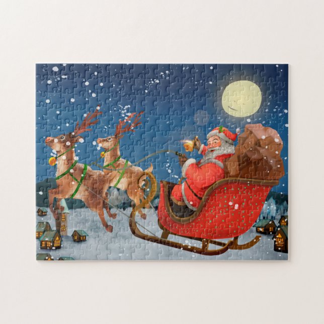Puzzle Sleigh y Reindeer de Santa (Horizontal)