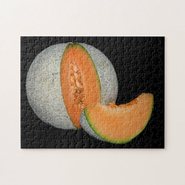 Puzzle Sliced Cantaloupe Melon (Horizontal)