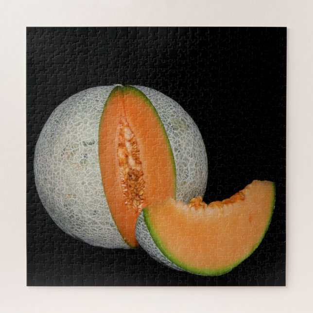 Puzzle Sliced Cantaloupe Melon (Horizontal)