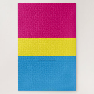 Puzzle SlipperyJoe bandera pansexual del orgullo amarillo