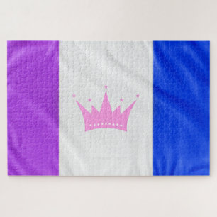 Puzzle SlipperyJoe drag bandera del orgullo hembra azul v