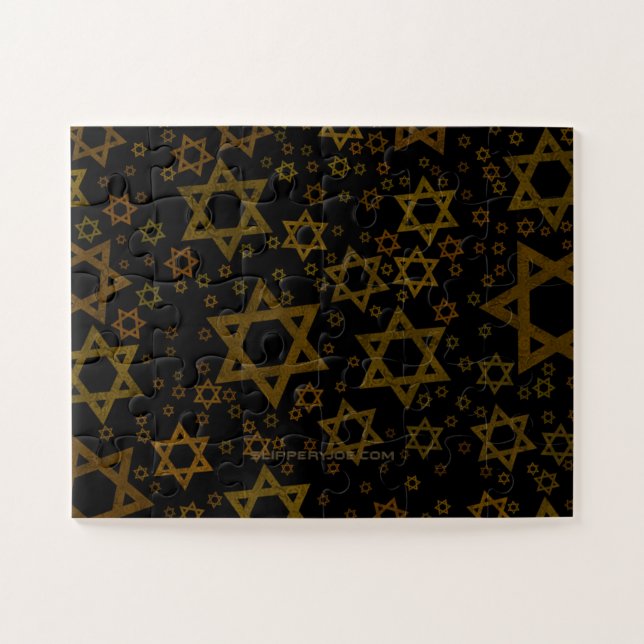 Puzzle SlipperyJoe's Estrella David temática de Hanukkah  (Horizontal)