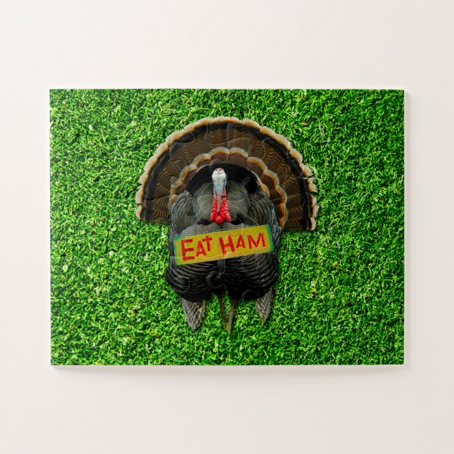 Puzzle SlipperyJoe's Thanksgiving turkey grass eat ham co (Horizontal)