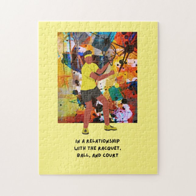Puzzle Slogan de tenis para jugador (Vertical)