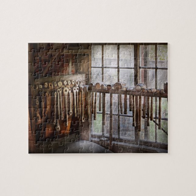 Puzzle Smith negro - Dibuja platos y martillos (Horizontal)