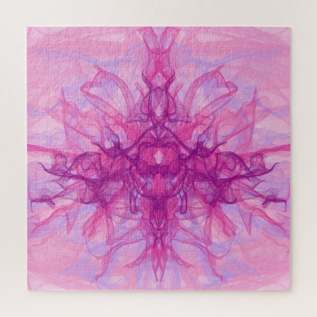 Puzzle SMOKE PINK - Arte fractal moderno y abstracto - (Vertical)
